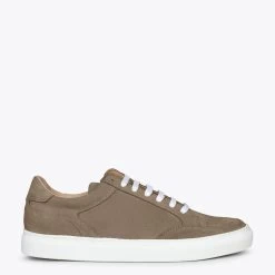 DUBLÍN - Baskets En Cuir Pour Homme TAUPE