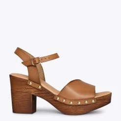 MALLORCA - Sabots à Talon Et Plateforme MARRON