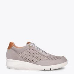 BLUCHER SPORTIF - Baskets Compensées Pour Femme TAUPE