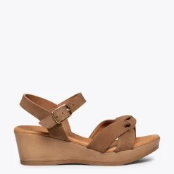 LAZO - Compensées Basiques TAUPE Avec Plateforme