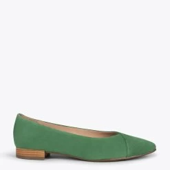 MARIE – Chaussures à Talon Bas Et Bout Fin VERT