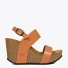 TRENDY - Sandale BIO Avec Semelle Compensée CAMEL 1 TRENDY - Sandale BIO Avec Semelle Compensée CAMEL -Vente De Chaussures cuerobiocopia