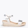 JEREZ – Sandales Compensées En Jute Métallisées ARGENTÉ 1 JEREZ – Sandales Compensées En Jute Métallisées ARGENTÉ -Vente De Chaussures griss